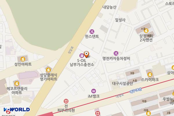 경북가스충전소 위치 지도 — 대구광역시 남구 대명복개로 12 (대명동)