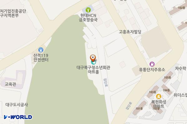 북구청소년회관 위치 지도 — 대구광역시 북구 검단로 71-17