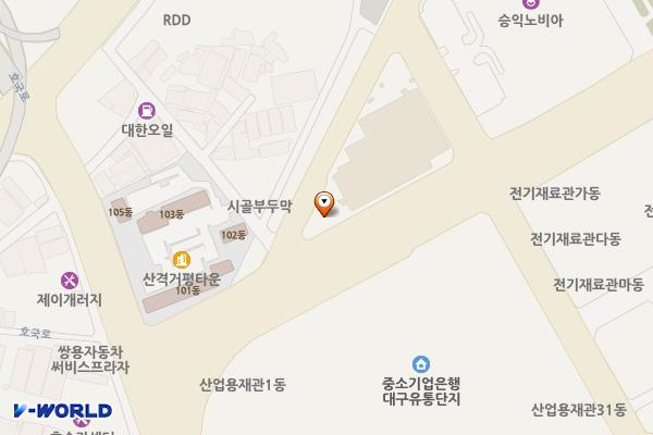 대구종합유통단지 전자상가 위치 지도 — 대구광역시 북구 유통단지로 25
