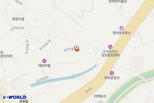 한계주자창(남태령지구) 위치 지도 — 경기도 과천시 과천동 520-3