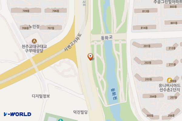 서변동 1630-272번지 하천 인근 화장실 위치 지도 — 대구광역시 북구 서변동 1630-272