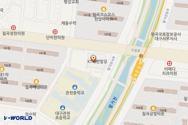 KT북대구지사 위치 지도 — 대구광역시 북구 구암로 110