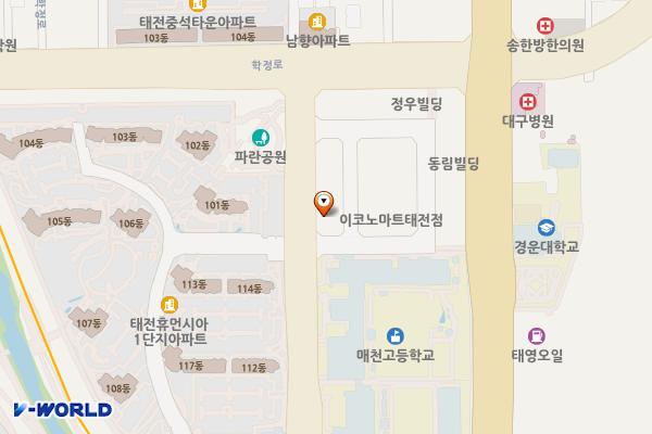 대구태전동우체국 위치 지도 — 대구광역시 북구 매전로 74