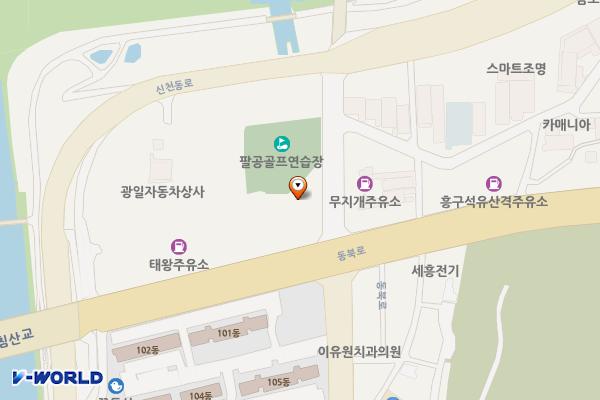 케이케이㈜침산2주유소 위치 지도 — 대구광역시 북구 동북로 21