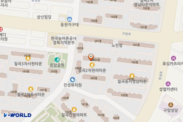 진달래어린이공원 위치 지도 — 대구광역시 북구 구암동 695-4