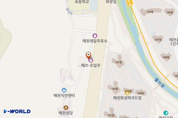 구도일주유소대구 위치 지도 — 대구광역시 북구 매천로 153