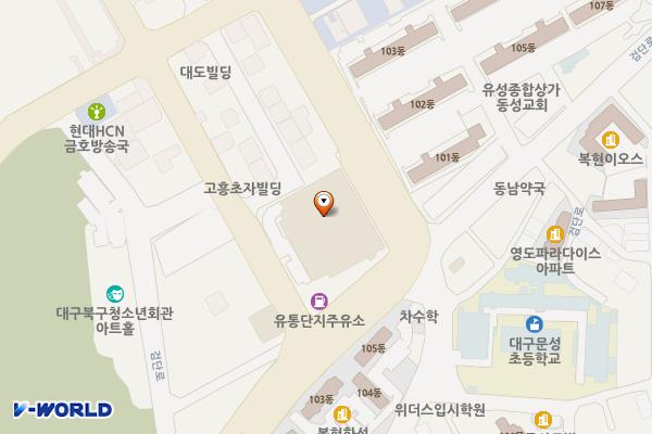 코스트코 홀세일 위치 지도 — 대구광역시 북구 검단로 97