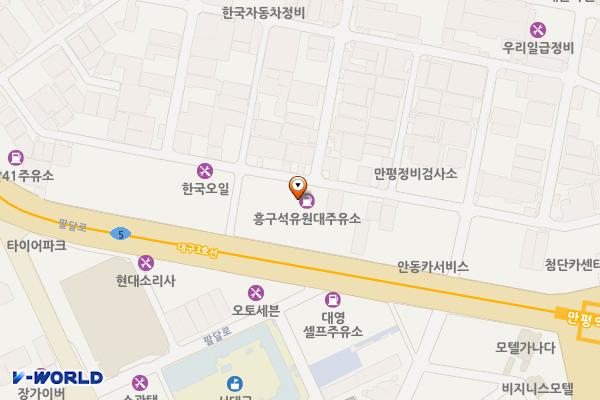 개인택시제5충전소 위치 지도 — 대구광역시 북구 팔달로 67