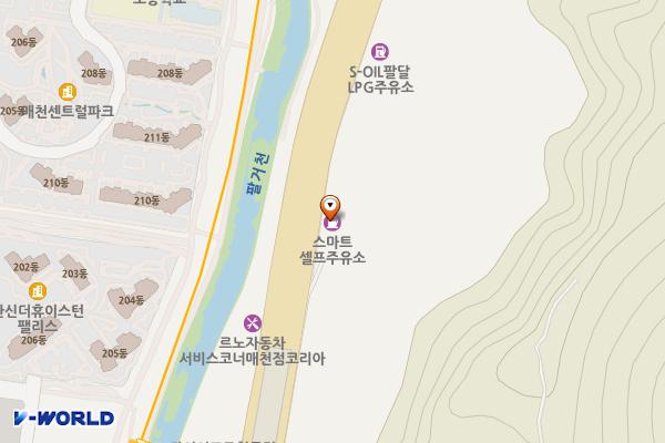 칠곡중앙대로주유소 위치 지도 — 대구광역시 북구 칠곡중앙대로 120