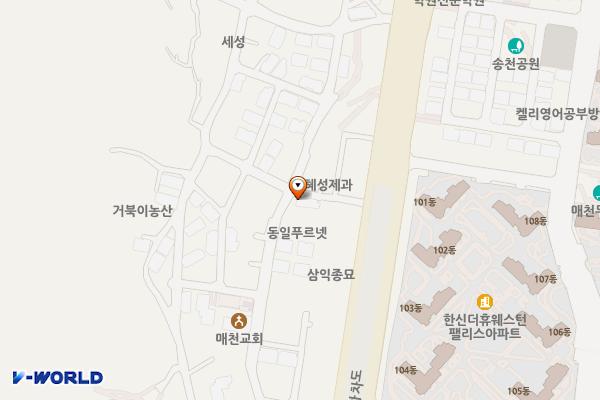 매천근린공원 위치 지도 — 대구광역시 북구 매천동 671