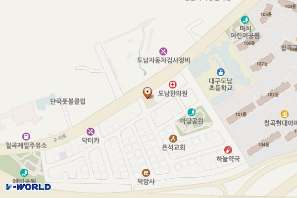 국우동 행정복지센터 위치 지도 — 대구광역시 북구 구리로 188