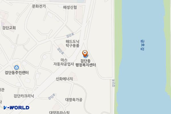검단동 행정복지센터 위치 지도 — 대구광역시 북구 검단로 230