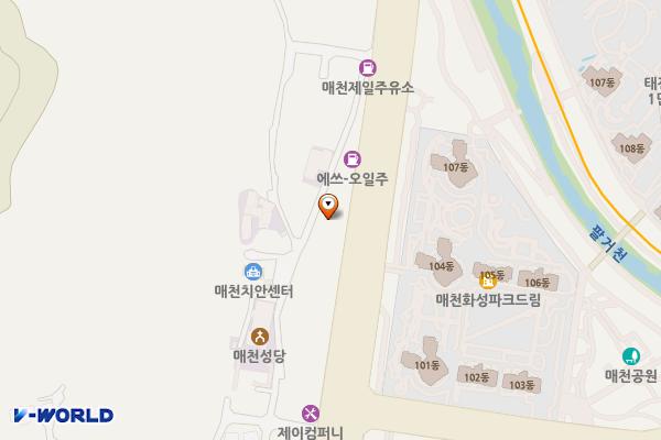 한국광유(주)칠곡매천주유소 위치 지도 — 대구광역시 북구 매천로 149