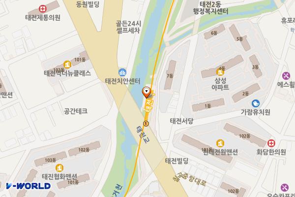 태전역(지상철3호선) 위치 지도 — 대구광역시 북구 칠곡중앙대로 262