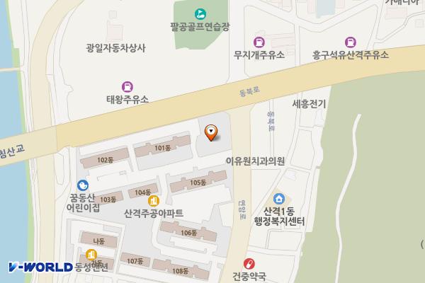 산격종합사회복지관 위치 지도 — 대구광역시 북구 연암로 183