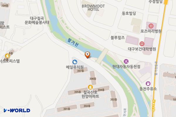 읍내동1234-125 하천 인근 화장실 위치 지도 — 대구광역시 북구 읍내동 1234-125