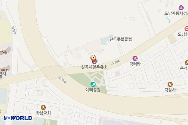 칠곡제일주유소 위치 지도 — 대구광역시 북구 구리로 161