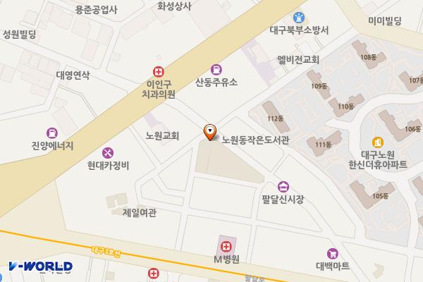 팔달공영주차장 위치 지도 — 대구광역시 북구 팔달로33길 59