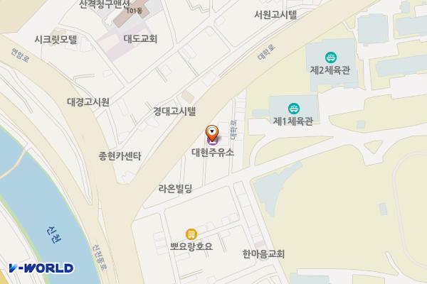 대현주유소 위치 지도 — 대구광역시 북구 대학로 16
