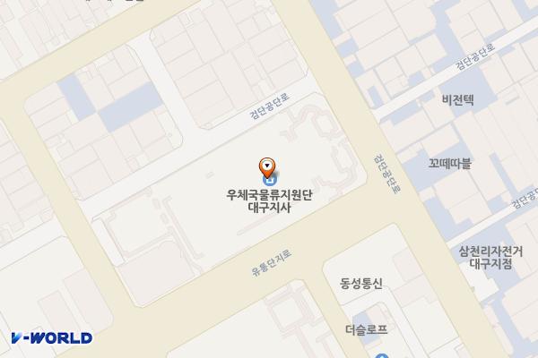 대구우편집중국 위치 지도 — 대구광역시 북구 유통단지로 115