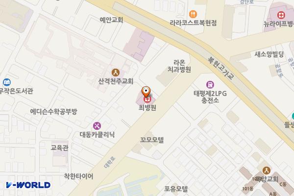 박정형외과병원 위치 지도 — 대구광역시 북구 대학로 143