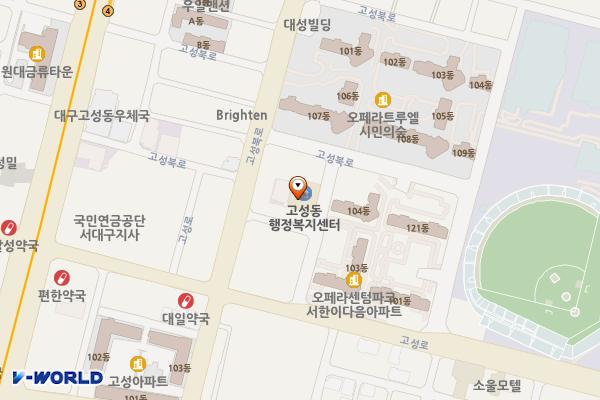 고성동 행정복지센터 위치 지도 — 대구광역시 북구 고성로31길 21