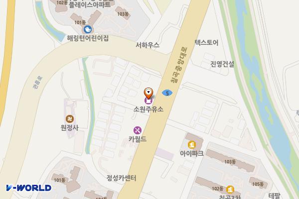 소원주유소 위치 지도 — 대구광역시 북구 칠곡중앙대로 641