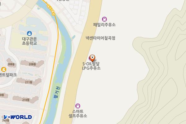 (주)팔달충전소 위치 지도 — 대구광역시 북구 칠곡중앙대로 132