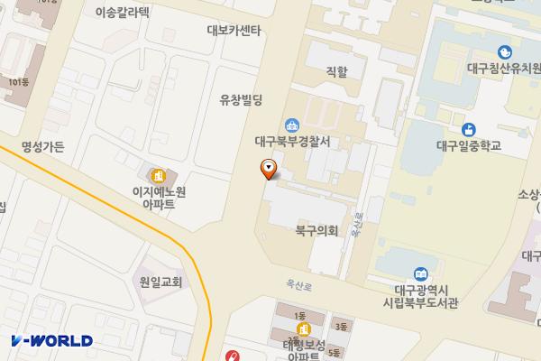 대구광역시 북구청 위치 지도 — 대구광역시 북구 옥산로 65