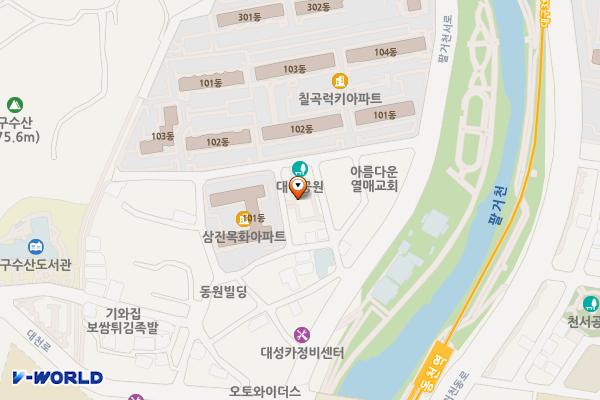대천어린이공원 위치 지도 — 대구광역시 북구 팔거천서로35길 11