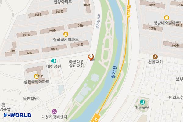 읍내동1234-126 하천 인근 화장실 위치 지도 — 대구광역시 북구 읍내동 1234-126