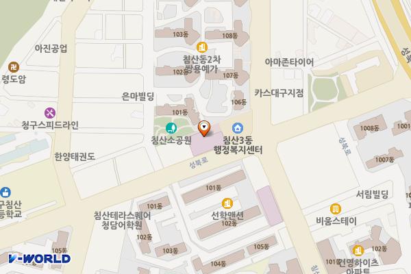보건복지센터 위치 지도 — 대구광역시 북구 성북로 49