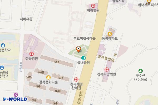읍내어린이공원 위치 지도 — 대구광역시 북구 칠곡중앙대로99길 2