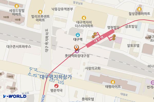 대구역 위치 지도 — 대구광역시 북구 태평로 161