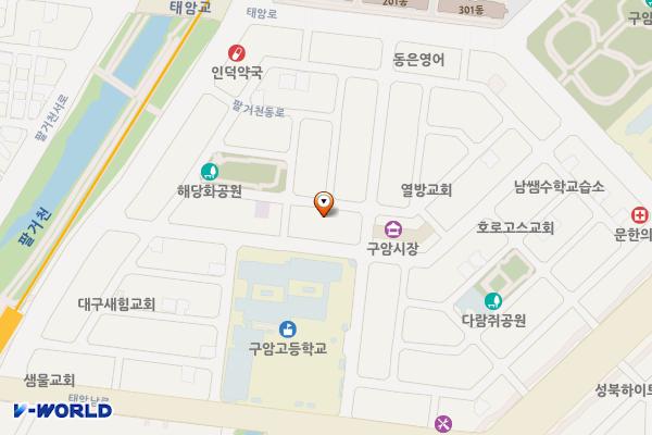 운암공원 위치 지도 — 대구광역시 북구 태암남로11길 19-5