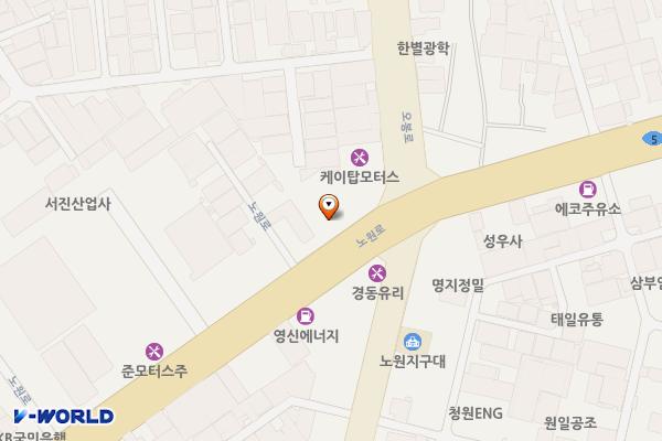 (재)한국안광학산업진흥원 위치 지도 — 대구광역시 북구 노원로 169
