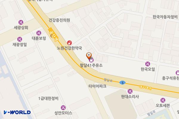 팔달41주유소 위치 지도 — 대구광역시 북구 팔달로 41