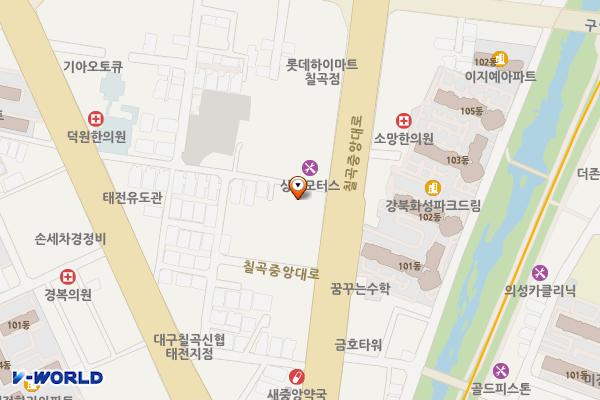 한국광유(주)한일주유소 위치 지도 — 대구광역시 북구 칠곡중앙대로 315