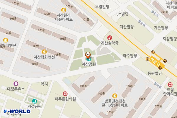 범물근린공원공영주차장 위치 지도 — 대구광역시 수성구 용학로 267