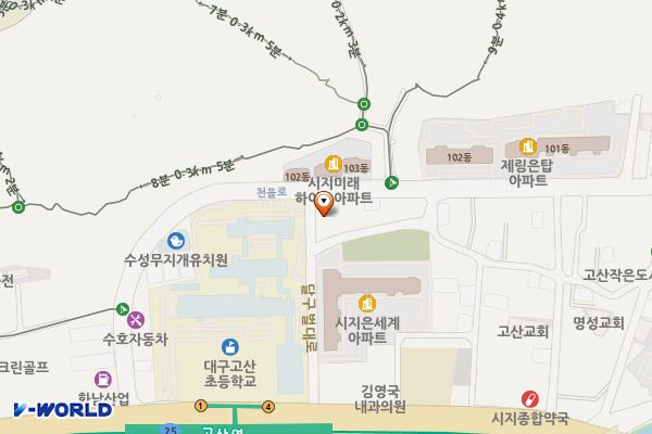 수성구청소년문화의집 위치 지도 — 대구광역시 수성구 천을로34