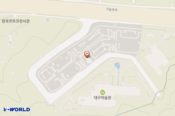 대구미술관 원형건물 위치 지도 — 대구광역시 수성구 미술관로 40-1 (삼덕동)