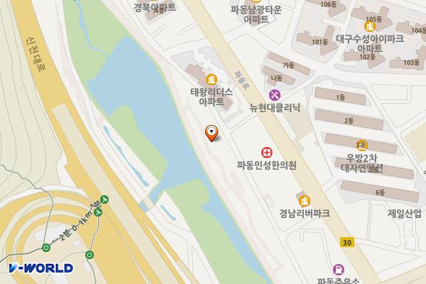 신천둔치 24번화장실 위치 지도 — 대구광역시 수성구 파동 588