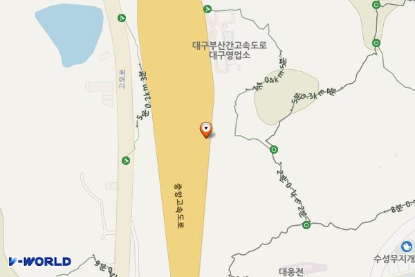 가천졸음쉼터 화장실 위치 지도 — 대구광역시 수성구 가천동 산 21-18
