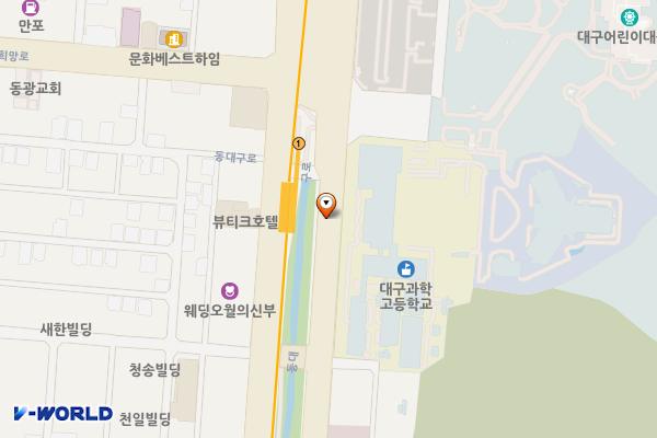 어린이세상역 위치 지도 — 대구광역시 수성구 동대구로 166