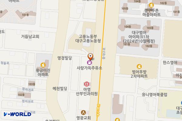 사랑가득주유소 위치 지도 — 대구광역시  수성구 동대구로 221
