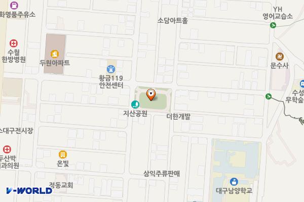 지산어린이공원 위치 지도 — 대구광역시 수성구 무학로31길 102