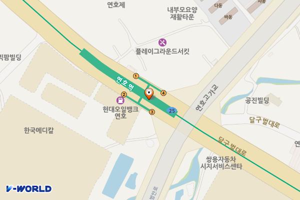 연호역 위치 지도 — 대구광역시 수성구 달구벌대로 지하2870