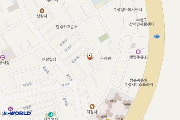 만촌달빛커뮤니티센터 위치 지도 — 대구광역시 수성구 충의로4길 25
