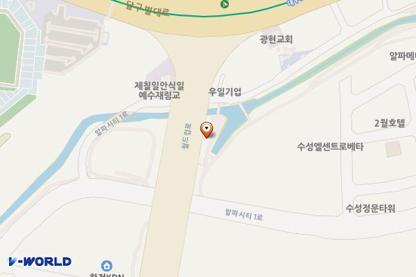 매호천 어울림마당 위치 지도 — 대구광역시 수성구 매호천자전거길 3-5