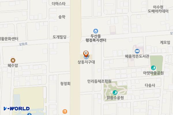 상동지구대 위치 지도 — 대구광역시 수성구 들안로 54